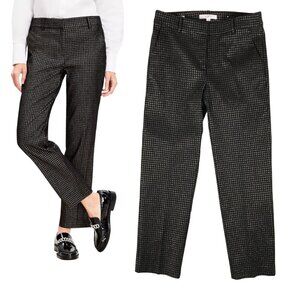 LOFT Metallic Houndstooth Slim Leg Pants Size 2